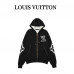1V Zipped Cotton Hoodie