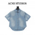 Acne Studios - Button-up shirt logo stamp - Mid blue