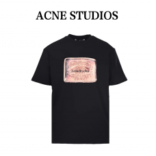 Acne Studios Exford U Bow Label Logo Patch T-Shirt