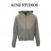 Buy Acne Studios Fupiter Stamp Mending Hoodie in Slate Grey Acne Studios Fupiter Stamp Mending Hoodie in Slate Grey