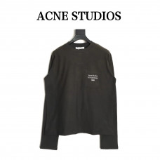 ACNE STUDIOS Printed organic cotton and hemp-blend jersey T-shirt