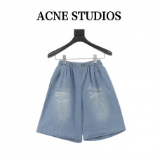 Acne Studios - Shorts logo stamp - Mid blue