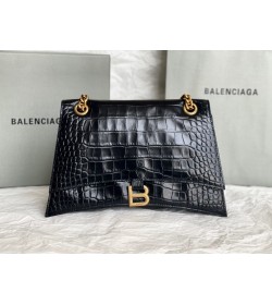 BC Crush Medium Chain Bag Crocodile Embossed