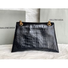 BC Crush Medium Chain Bag Crocodile Embossed