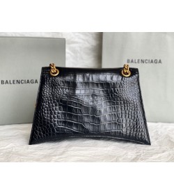 BC Crush Medium Chain Bag Crocodile Embossed