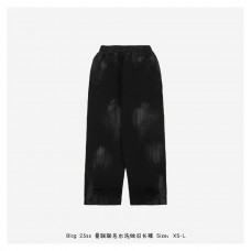 BC Wide-Leg Distressed Logo-Appliquéd Cotton-Jersey Sweatpants