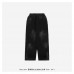 BC Wide-Leg Distressed Logo-Appliquéd Cotton-Jersey Sweatpants