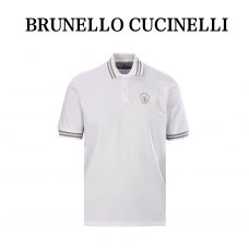 Brunello Cucinelli embroidered-logo Polo Shirt
