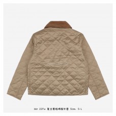 BR Corduroy Collar Diamond Quilted Jacket - Woman's
