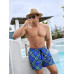 BR Check Swim Shorts in Hyacinth blue