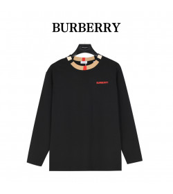 BR Icon Stripe Trim Cotton Sweatshirt