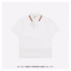 BR Icon Stripe Collar Cotton Piqué Polo Shirt