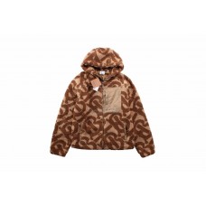 BR Monogram Fleece Jacquard Hooded Top