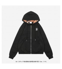 BR Monogram Hooded Zip-up Jacket