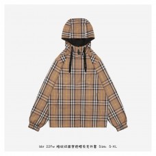 BR Reversible Check Cotton Blend Hooded Jacket