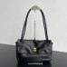 BV Madison Soft Lock Leather Shoulder Bag Black