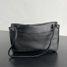 BV Madison Soft Lock Leather Shoulder Bag Black