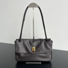 BV Madison Soft Lock Leather Shoulder Bag Fondant