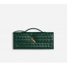 Bottega Veneta Small Leather Top-Handle Clutch Bag