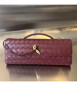 Bottega Veneta Small Leather Top-Handle Clutch Bag