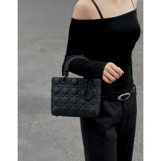 CD Lady DR Matte Black Bag Small