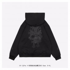 CHS Cross Patch Leather Hoodie