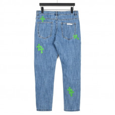 Chr*me Hearts Green Cross Jeans