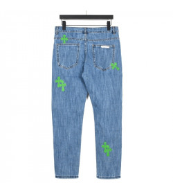 Chr*me Hearts Green Cross Jeans