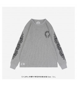 CHS Horseshoe Floral Sleeve Waffle Thermal Shirt