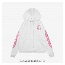 CHS Pink Horseshoe Floral Sleeve Pullover Hoodie