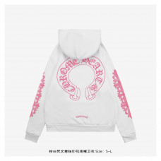 CHS Pink Horseshoe Floral Sleeve Pullover Hoodie