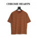 Chrome He*rts  Script Logo Stripe Short Sleeve Tee