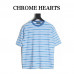 Chrome He*rts  Script Logo Stripe Short Sleeve Tee