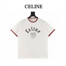 Celine Blason Regular T-shirt in Cotton Jersey