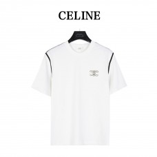 Celine Embroidered Logo T-shirt