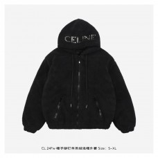 CELINE HOMME Logo-Embellished Fleece Hoodie