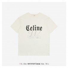 Celine Oversized Gothic Print T-shirt