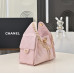 Ch*nel 25 Small Handbag Calfskin Pink/Gold Bag