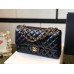 Ch*nel Classic Handbag Lambskin Gold/Black