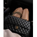 Ch*nel Classic Handbag Lambskin Gold/Black
