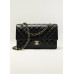 Ch*nel Classic Handbag Lambskin Gold/Black