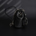 Ch*nel Shiny Caviar Quilted Small Duma Pockets Drawstring Backpack Black 