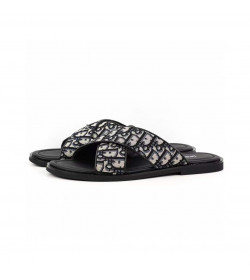 DR Alias Sandals Blue/Beige Oblique Jacquard