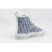 Buy Best UA DR B23 League High-Top Sneaker White And Blue DR Oblique Canvas Online, Worldwide Fast Shipping