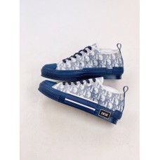 DR B23 Low-Top Sneakers White Blue