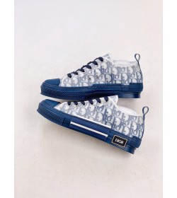 DR B23 Low-Top Sneakers White Blue