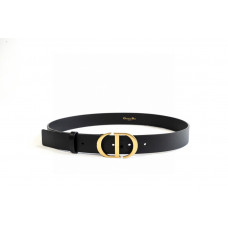 DR CD Black Leather Belt