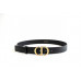 DR CD Black Leather Belt