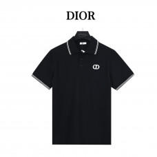 DR CD Icon Polo Shirt Black Cotton Piqué