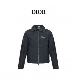 DR Diorling Blouson Jacket Navy Blue Cotton Denim